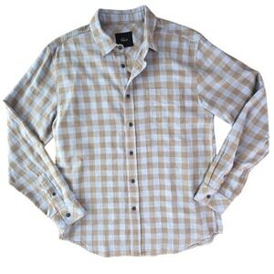 RAILS Wyatt Button-Up Shirt Beachy Blue Check LS Preppy Western SoCal Men's M